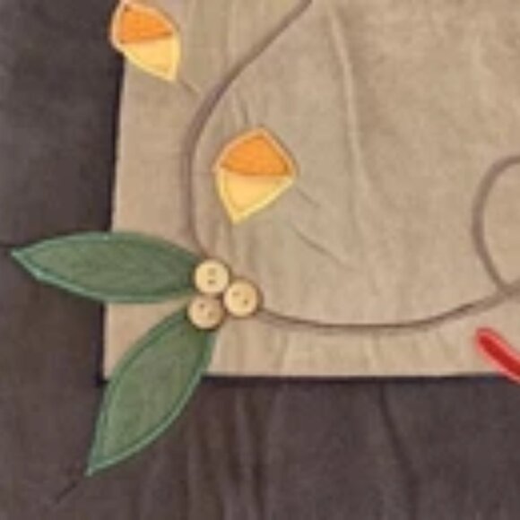 PLACEMATS Autumn Fall Harvest Pumpkin with Leaves Embroidered Set of 4 - Picture 8 of 10